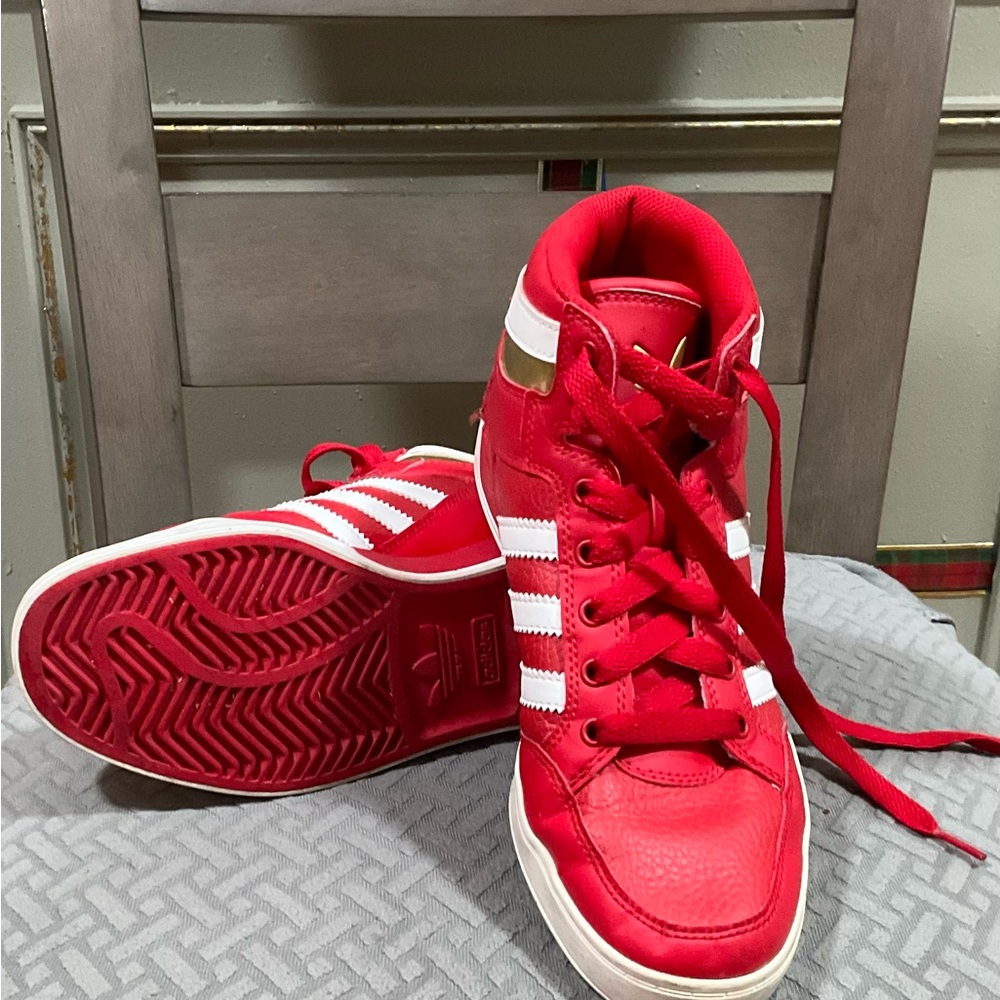 adidas Red and White Women's Sneakers